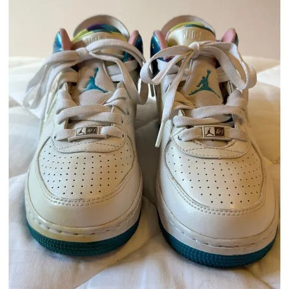 NIKE Air Jordan Force 6 GS High Top AF1 Sneakers Size 5 (fashion shoes metallic)