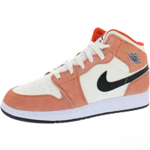 Nike Air Jordan Mid Peach and White Sneakers