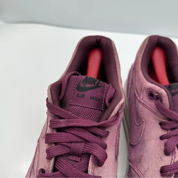 Nike Air Max 1 Premium Mens 12 Bordeaux Suede Shoes Sneakers 2018 Y2K 875844-602