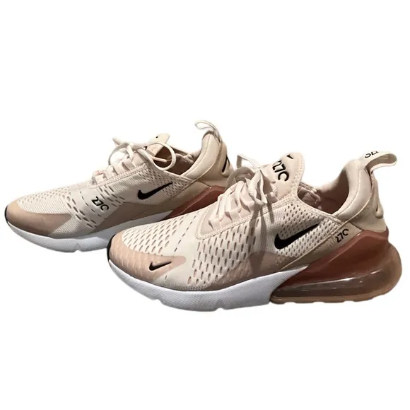 Nike Air Max 270 Women's Light Soft Pink/Black Pink Oxford Sneakers Size 10