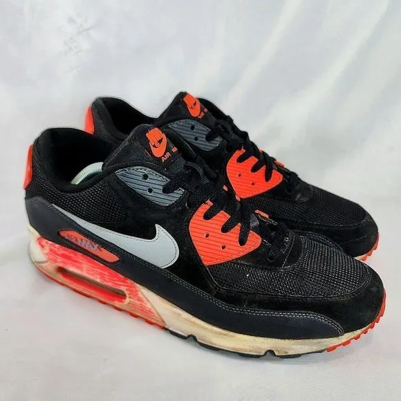 Nike Air‎ Max 90 Essential Infrared Shoes 537384-006 Infrared Black Mens Size 13