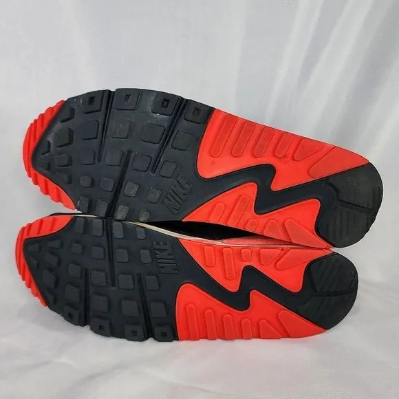 Nike Air‎ Max 90 Essential Infrared Shoes 537384-006 Infrared Black Mens Size 13