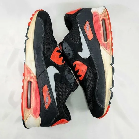 Nike Air‎ Max 90 Essential Infrared Shoes 537384-006 Infrared Black Mens Size 13