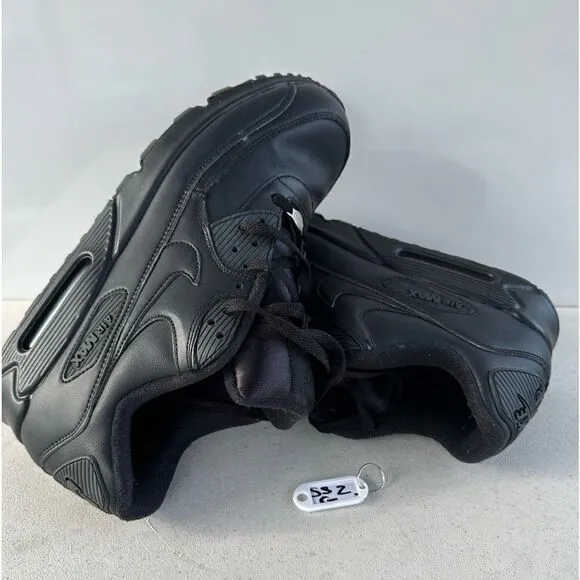 Nike Air Max 90 Mens 13 Essential Triple Black Classic Shoes Sneakers 302519-001
