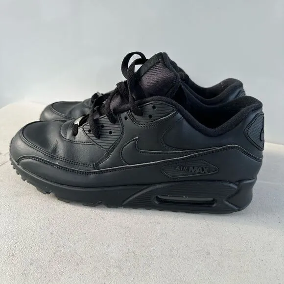 Nike Air Max 90 Mens 13 Essential Triple Black Classic Shoes Sneakers 302519-001