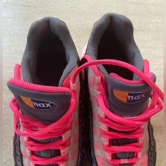 Nike Air Max 95 Purple Racer Pink Retro Doodle Sneakers Tennis Shoes Colorful