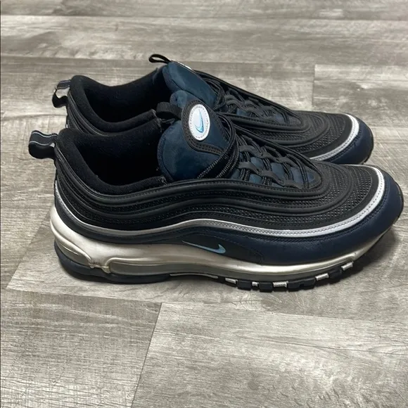 Nike Air Max 97 Black and Blue Sneakers with Air Cushioning