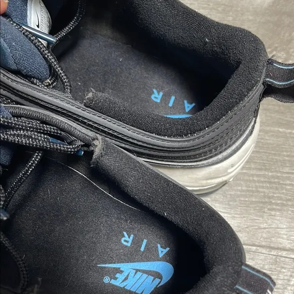 Nike Air Max 97 Black and Blue Sneakers with Air Cushioning