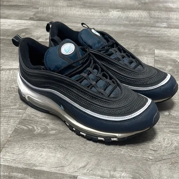 Nike Air Max 97 Black and Blue Sneakers with Air Cushioning