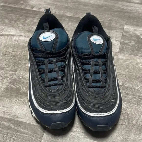 Nike Air Max 97 Black and Blue Sneakers with Air Cushioning