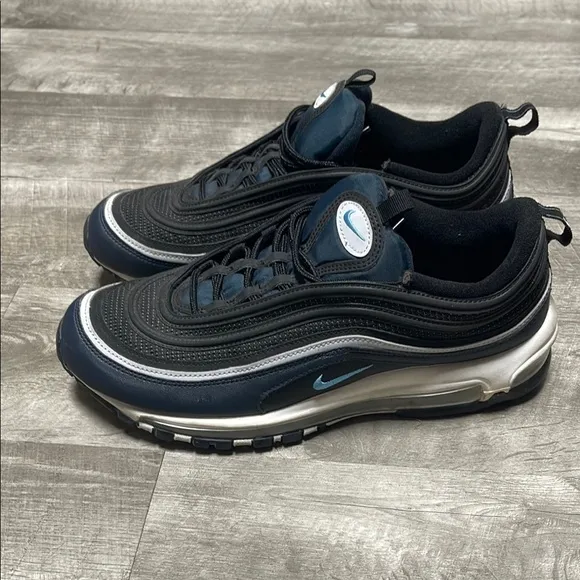Nike Air Max 97 Black and Blue Sneakers with Air Cushioning