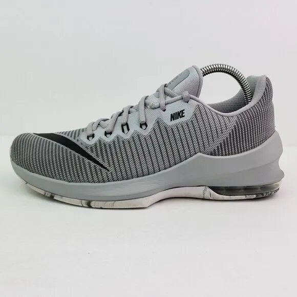 Nike Air Max Infuriate 2 Low Mens Size 8 Wolf Grey Basketball Sneaker Shoes