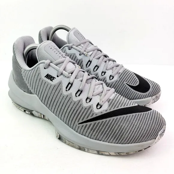 Nike Air Max Infuriate 2 Low Mens Size 8 Wolf Grey Basketball Sneaker Shoes