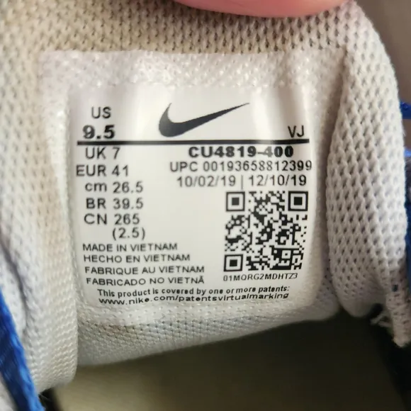 Nike Air Max Plus TN Womens Shoes Size 9.5 Blue Silver