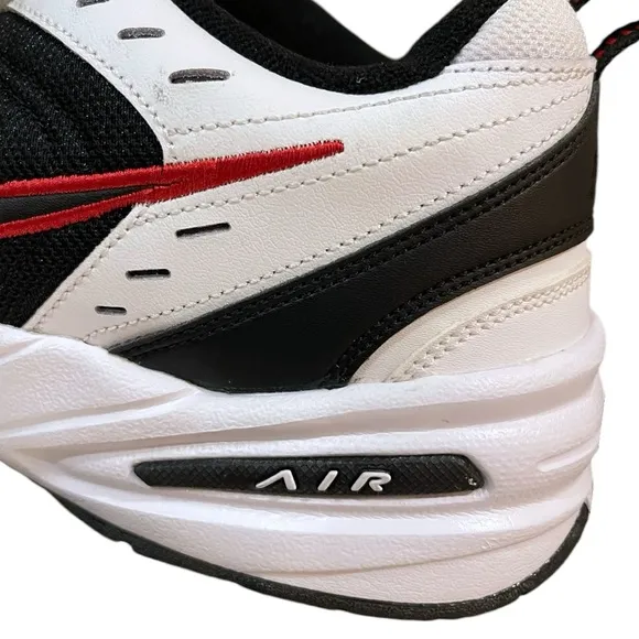 Nike Air Monarch IV 4E Black Red White 415445-101 Sz 13 Men's Comfort Trainers
