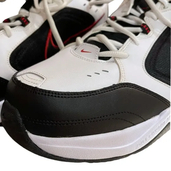 Nike Air Monarch IV 4E Black Red White 415445-101 Sz 13 Men's Comfort Trainers