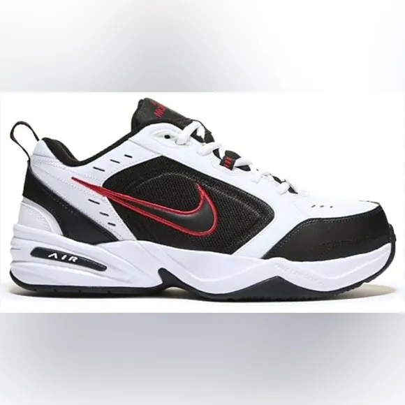 Nike Air Monarch lV walking shoes sneakers white black SZ 11. Worn 1X Indoors