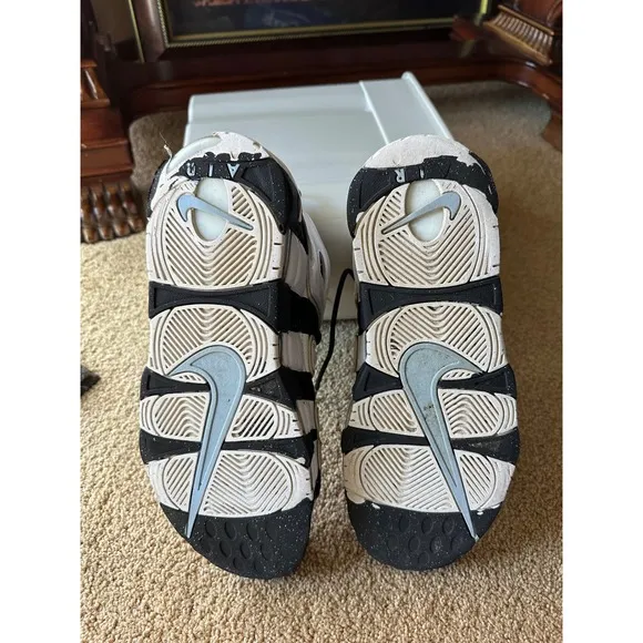 Nike Air More Uptempo 96 White Black Athletic Basketball Shoes  Men's Size 9