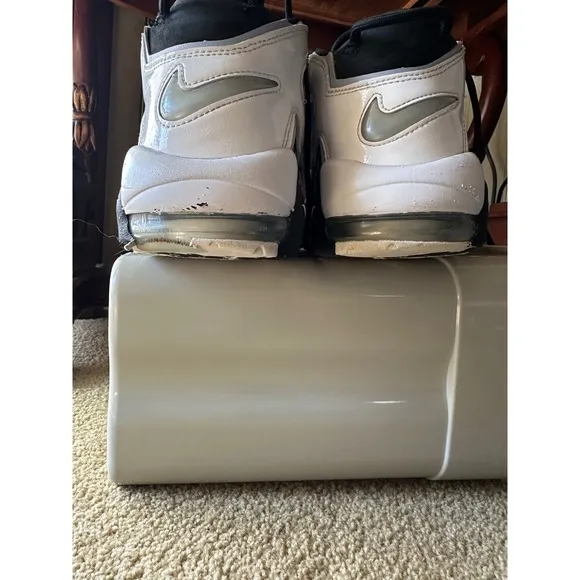 Nike Air More Uptempo 96 White Black Athletic Basketball Shoes  Men's Size 9
