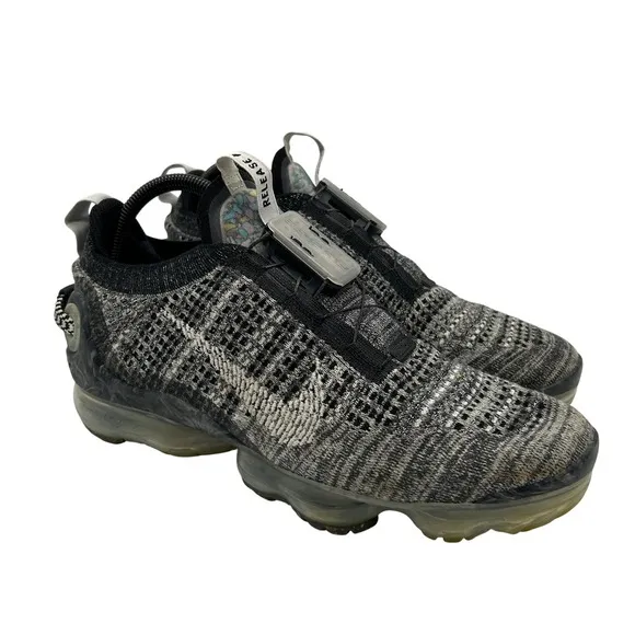Nike Air Vapormax 2020 Flyknit Shoes Mens Sz 9.5‎ Oreo CT1823-001 Lock Release