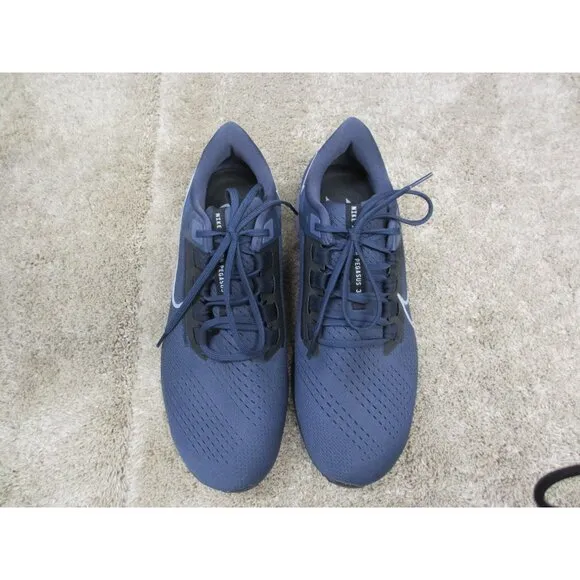 Nike Air Zoom Pegasus Running Shoes Navy Blue &amp; White CW7356-400 US 12 Mens Ligh