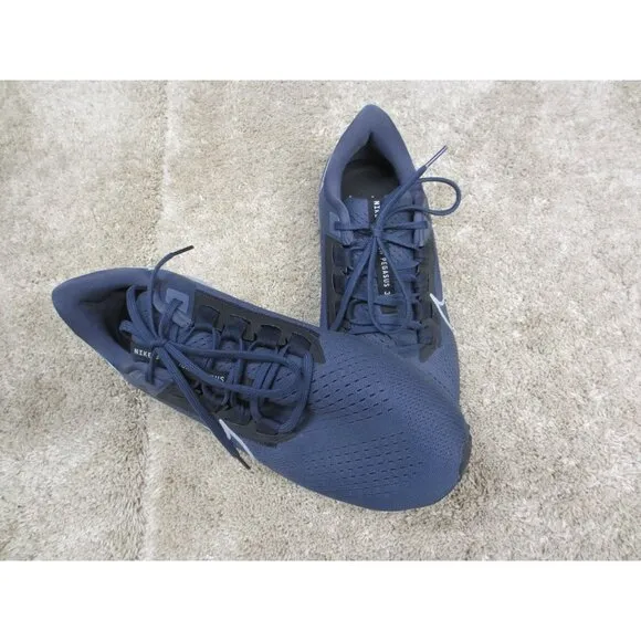 Nike Air Zoom Pegasus Running Shoes Navy Blue &amp; White CW7356-400 US 12 Mens Ligh