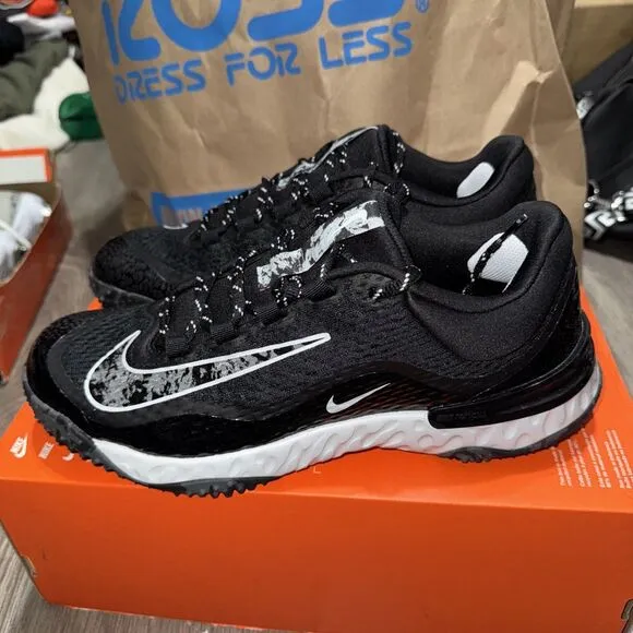 Nike Alpha Huarache Elite 4 Turf Softball Black Shoes Womens Sz 11.5 DV0496-001