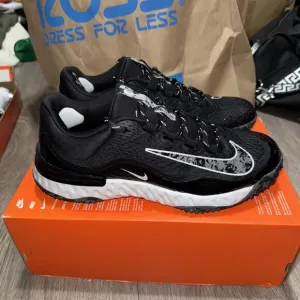 Nike Alpha Huarache Elite 4 Turf Softball Black Shoes Womens Sz 11.5 DV0496-001