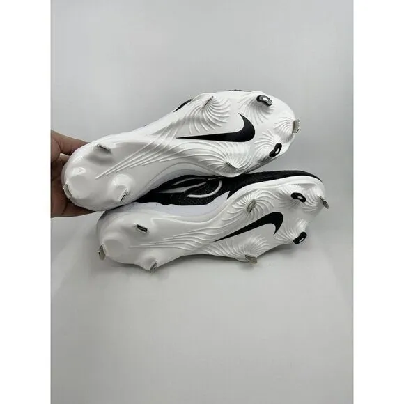 Nike Alpha Huarache NXT Black White Baseball Cleats DJ6517-001 Mens Size 12