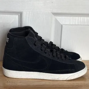 Nike Black Leather Suede Blazers High-Top Sneakers size 6.5 Y