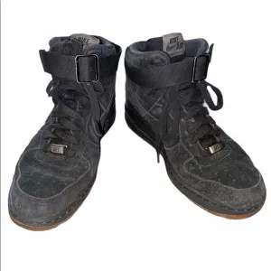 Nike Black Lunar Force Sky Hi Suede Sneakers sz 7.5