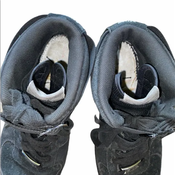 Nike Black Lunar Force Sky Hi Suede Sneakers sz 7.5