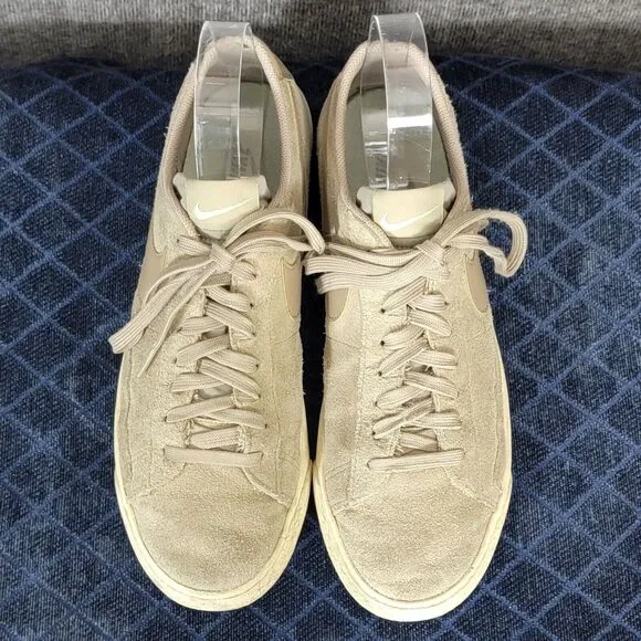 Nike Blazer Low Khaki Fresh Mint Shoes Mens 9.5 Suede Sneakers Style 371760-208