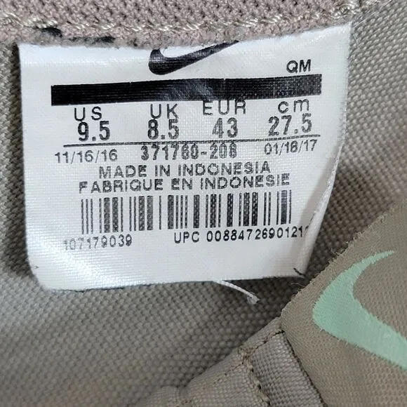Nike Blazer Low Khaki Fresh Mint Shoes Mens 9.5 Suede Sneakers Style 371760-208