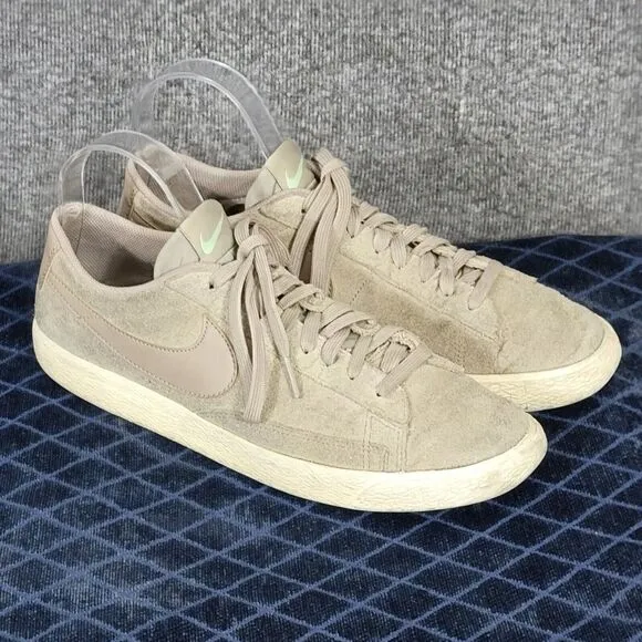 Nike Blazer Low Khaki Fresh Mint Shoes Mens 9.5 Suede Sneakers Style 371760-208