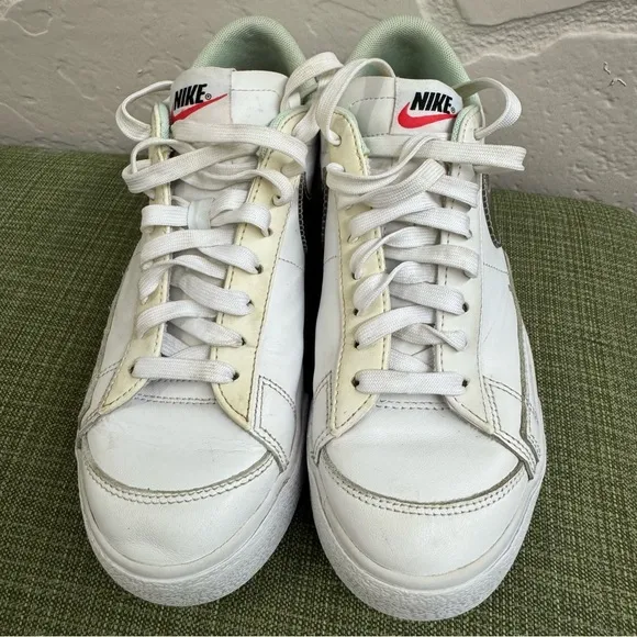 Nike Blazer Low Platform White Black Mint Foam Iridescent (Women's) Size 7.5