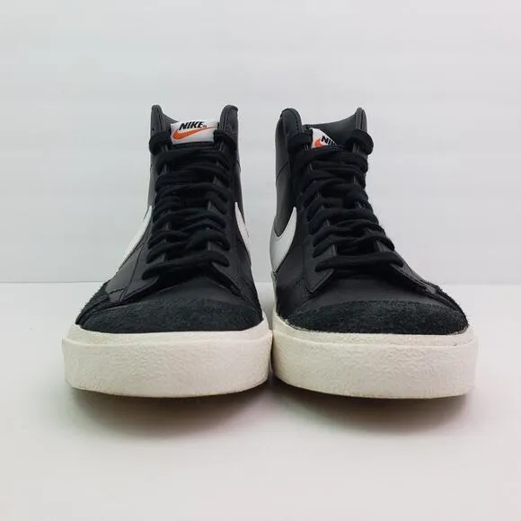 Nike Blazer Mid '77 Vintage Mens Size 11.5 Black White Leather Sneaker Shoes