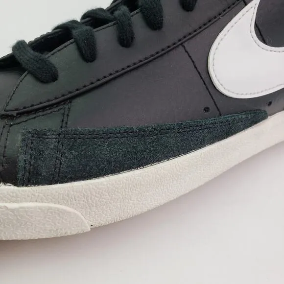 Nike Blazer Mid '77 Vintage Mens Size 11.5 Black White Leather Sneaker Shoes