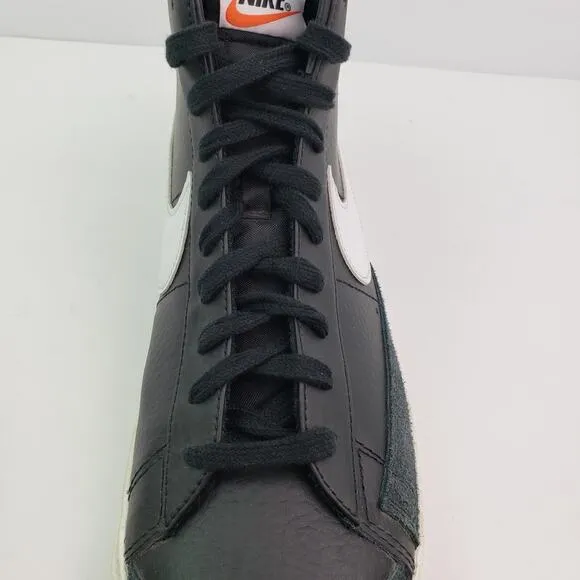 Nike Blazer Mid '77 Vintage Mens Size 11.5 Black White Leather Sneaker Shoes