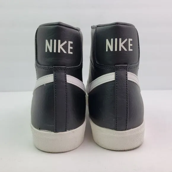 Nike Blazer Mid '77 Vintage Mens Size 11.5 Black White Leather Sneaker Shoes
