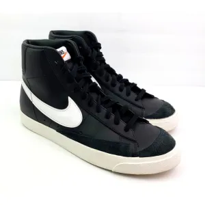 Nike Blazer Mid '77 Vintage Mens Size 11.5 Black White Leather Sneaker Shoes