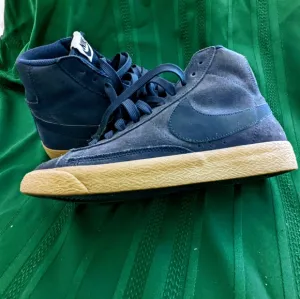 Nike Blazer Mid  Kids Skate Sneakers blue suede