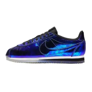 Nike Classic Cortez Leather SE Sneaker Shoes Lace-Up Iridescent Soar Womens 10