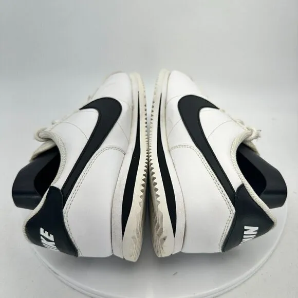 Nike Classic Cortez Leather White Black Youth Shoes 904764-102 Size 6.5Y EU 39