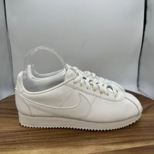 Nike Classic Cortez Low Top Shoes Sneakers Triple White 807471-102 Women's 8