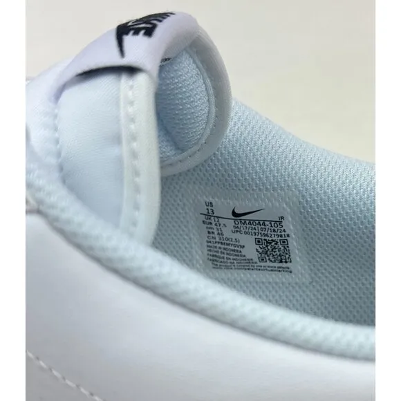 Nike Cortez Leather Mens 13 White Black Athletic Shoes Sneakers DM4044-105
