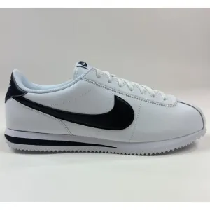 Nike Cortez Leather Mens 13 White Black Athletic Shoes Sneakers DM4044-105
