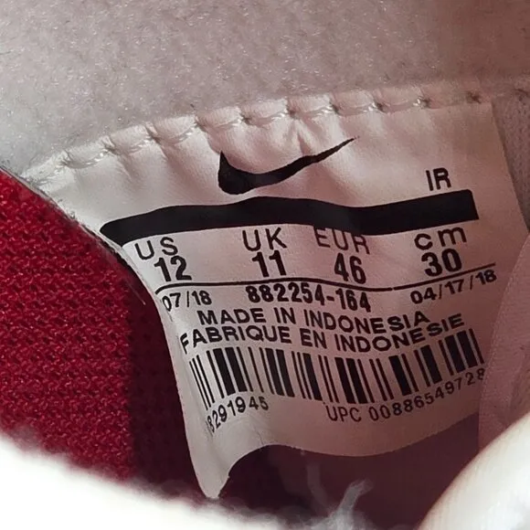 Nike Cortez Mens 12 White Red Blue Forrest Gump Sneaker Shoes Classic 882254-164