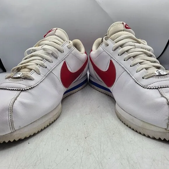 Nike Cortez Mens 12 White Red Blue Forrest Gump Sneaker Shoes Classic 882254-164