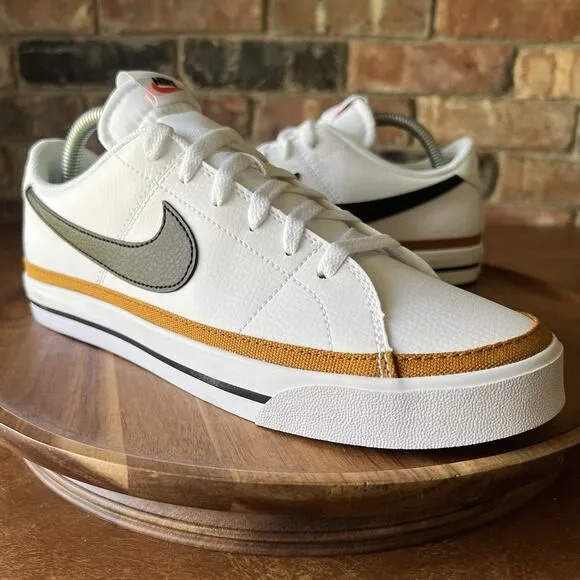 Nike Court Legacy Next Nature Women's 10 Shoes Sneakers White Desert Ochre